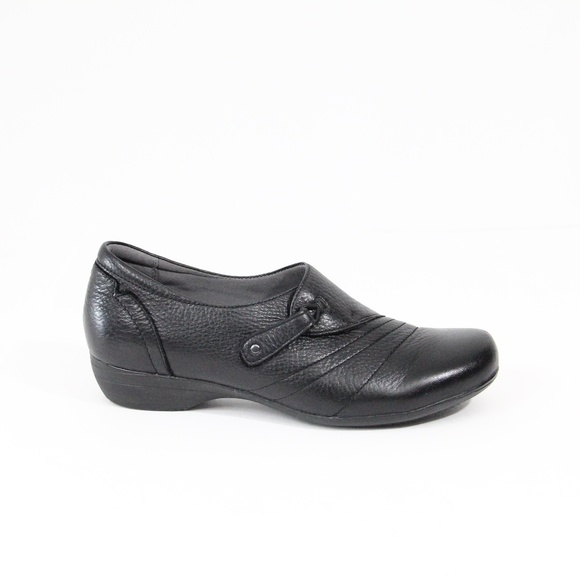 Dansko Franny Slip on Shoes Women Black Leather Loafer EU 41 Flat - Picture 1 of 10